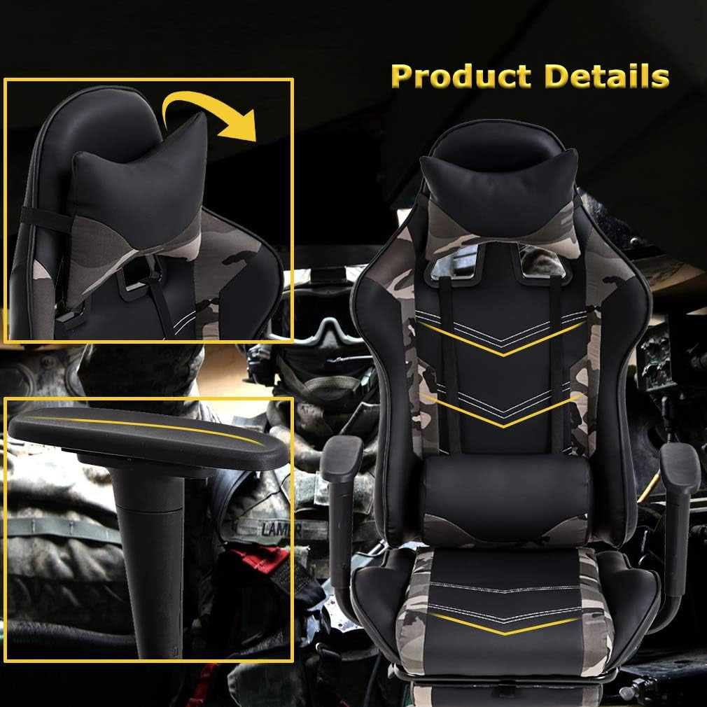 Ultimate Ergonomic Gaming & Office Chair – PU Leather with Lumbar Support