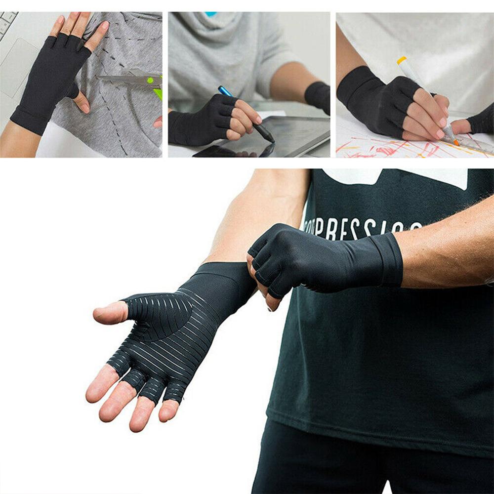 Unisex Compression Half Finger Support Gloves