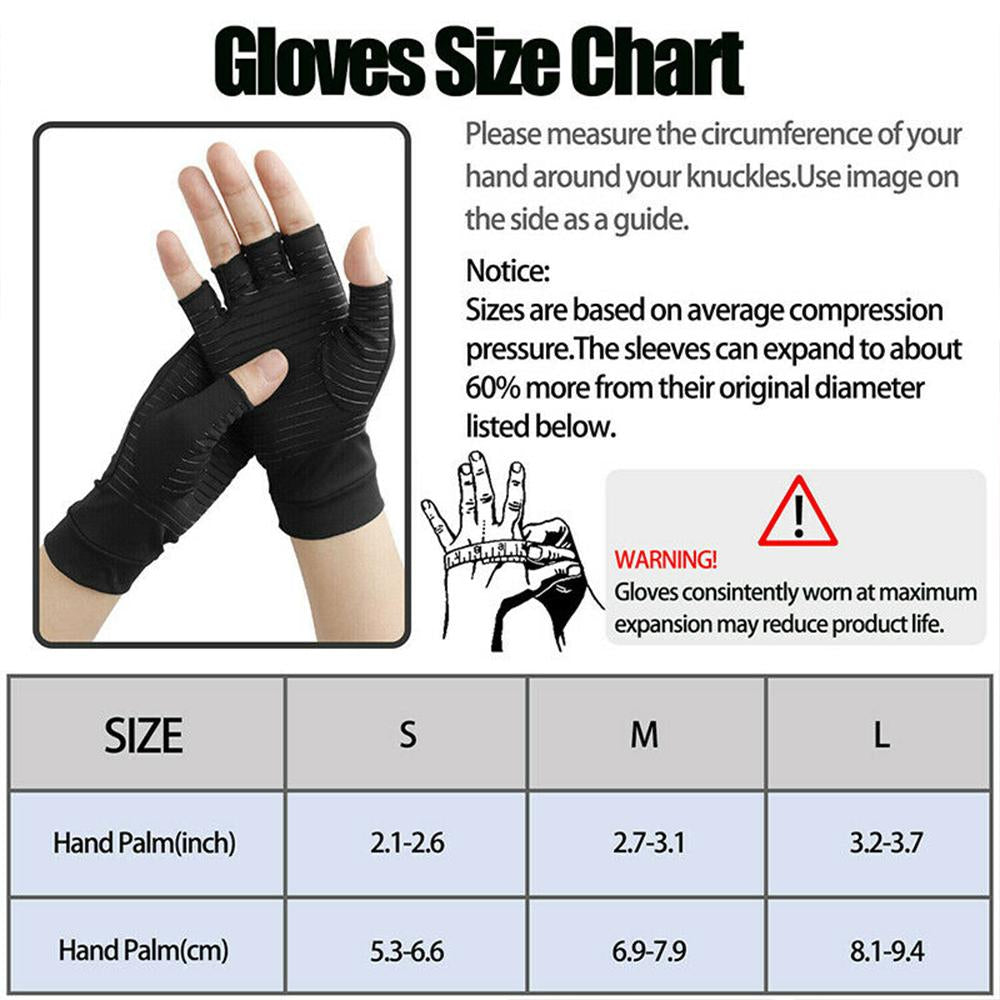 Unisex Compression Half Finger Support Gloves