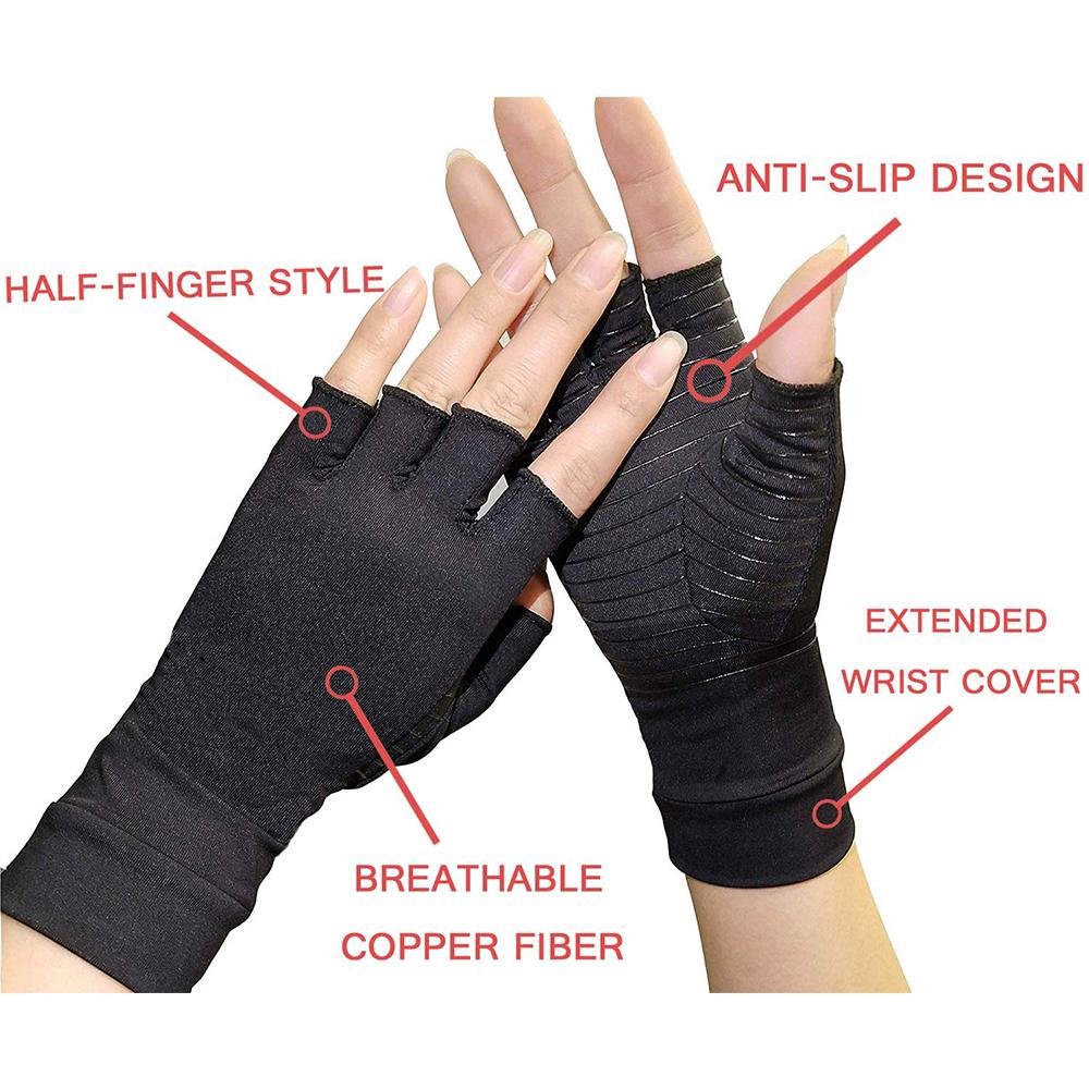 Unisex Compression Half Finger Support Gloves