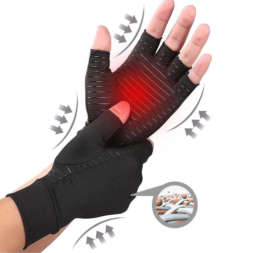 Unisex Compression Half Finger Support Gloves