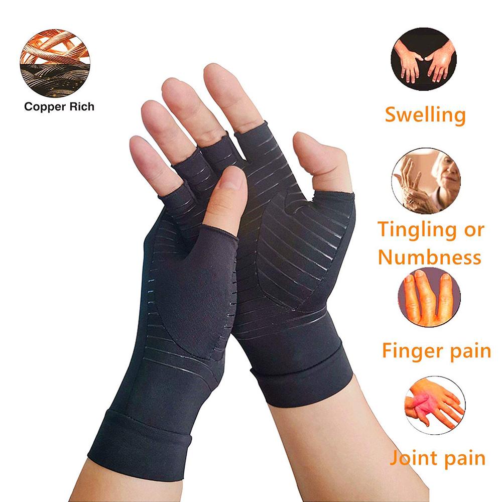 Unisex Compression Half Finger Support Gloves
