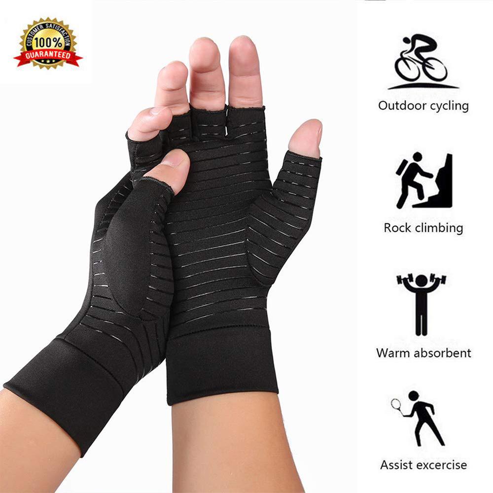 Unisex Compression Half Finger Support Gloves