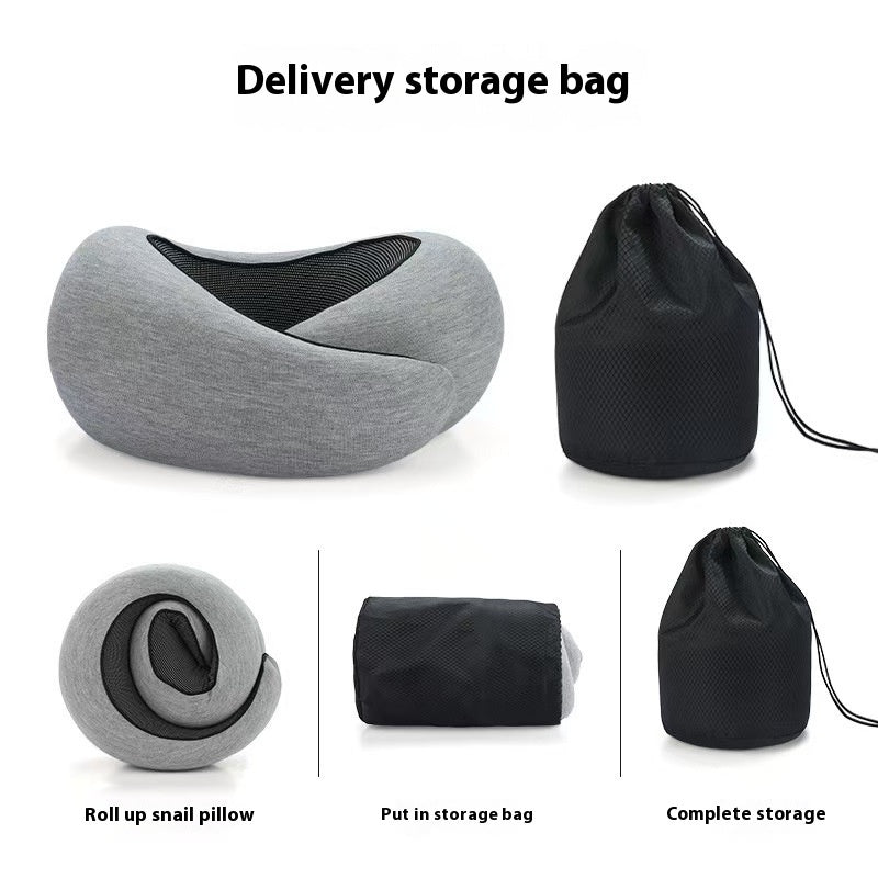 Soft Memory Foam Travel Neck Pillow U Shape Adjustable Support