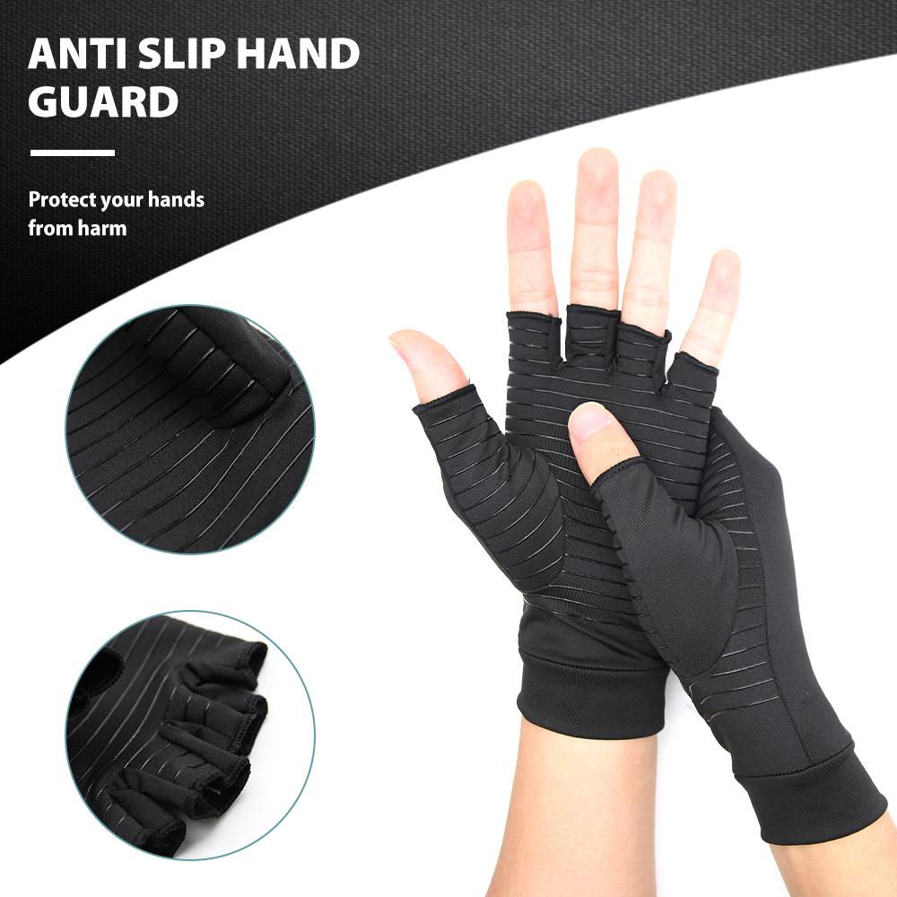 Unisex Compression Half Finger Support Gloves
