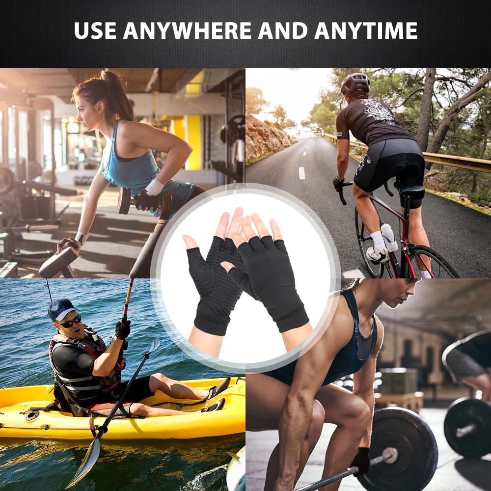 Unisex Compression Half Finger Support Gloves