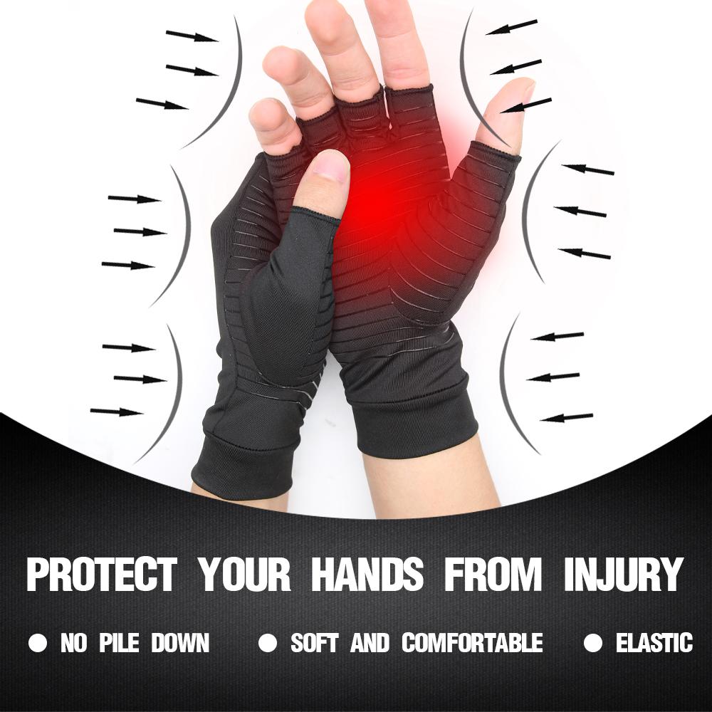 Unisex Compression Half Finger Support Gloves
