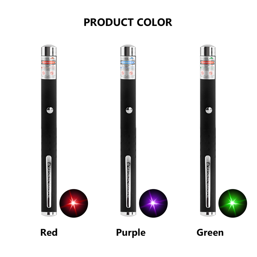 3 Pack Multi Color Laser Pointer Pen Set Green Blue Red