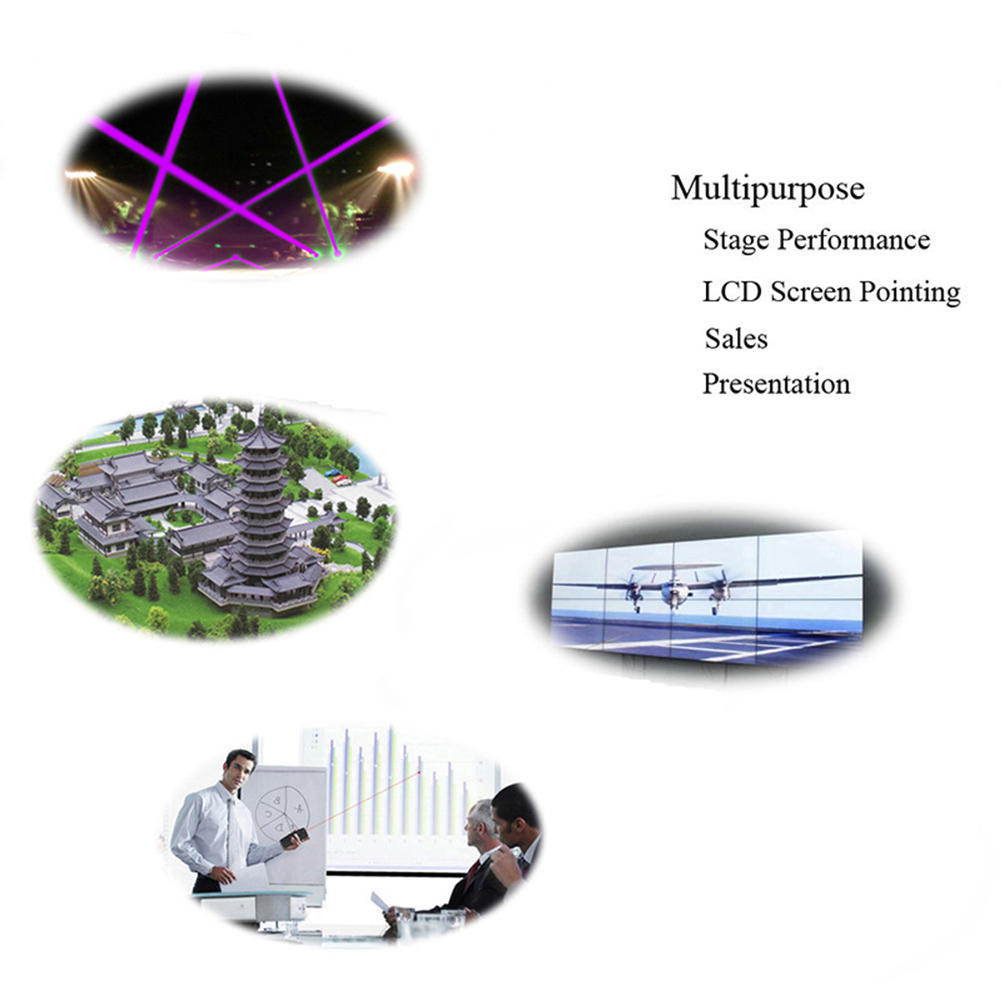 3 Pack Multi Color Laser Pointer Pen Set Green Blue Red