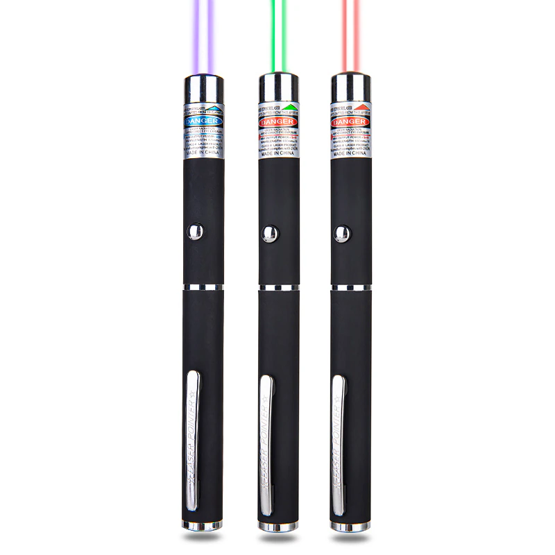3 Pack Multi Color Laser Pointer Pen Set Green Blue Red