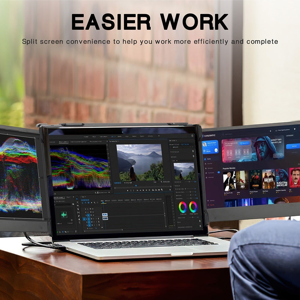 15.6” Portable USB-C Laptop & Phone Monitor – 1080p Travel Second Screen