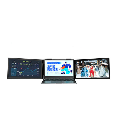 14 inch Dual Screen Portable Laptop Monitor, Left and Right 1080p Display