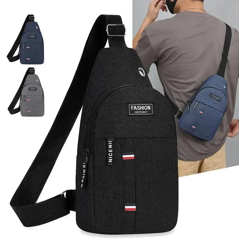 Men’s Multifunctional Shoulder & Chest Crossbody Bag – Travel & Outdoor Styl