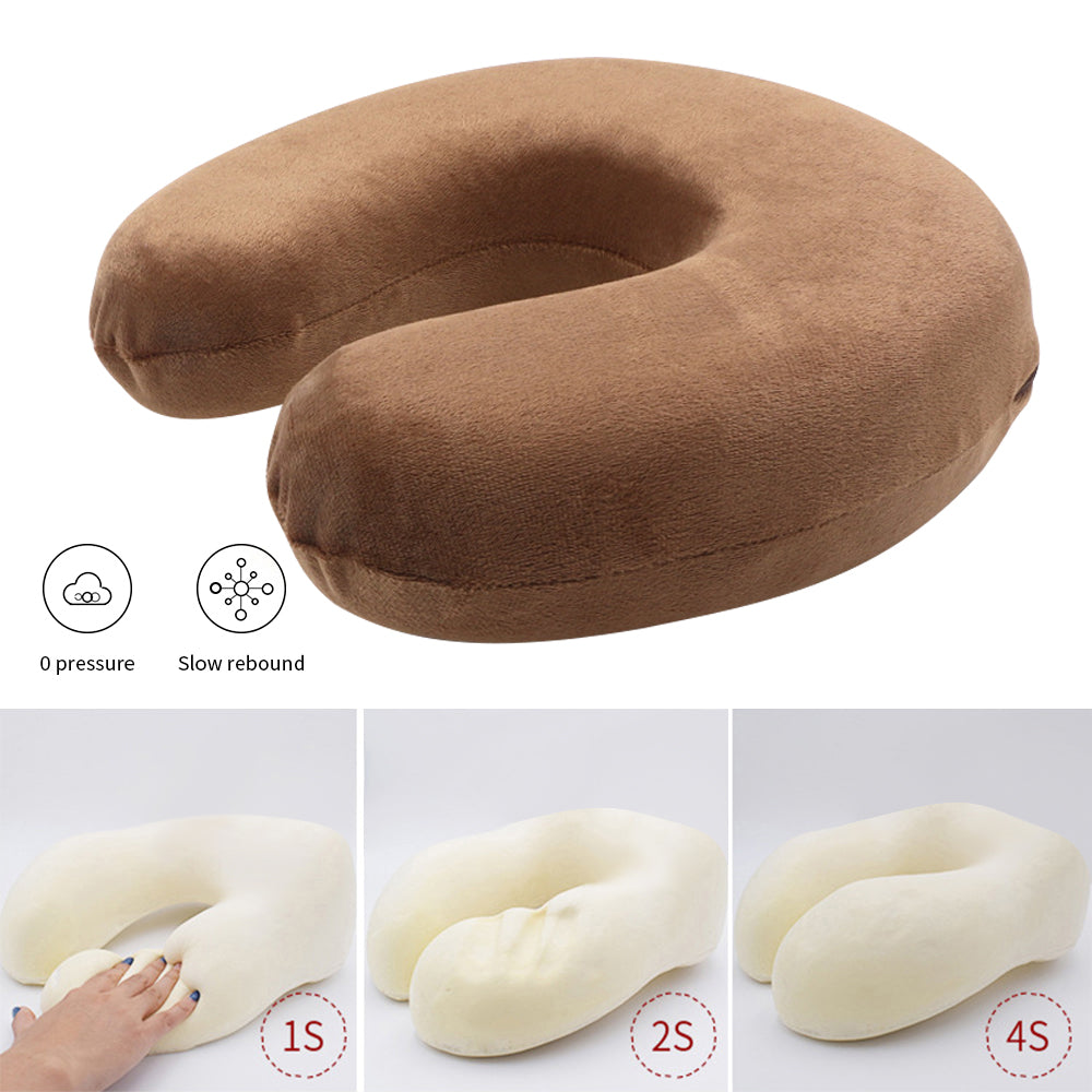 Travel U-Shaped Memory Foam Neck Pillow – Neck & Body Support