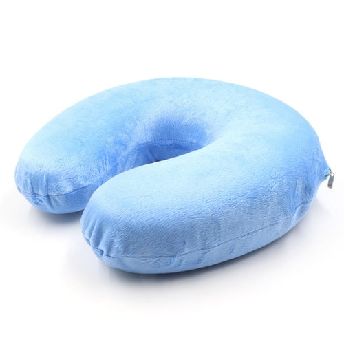 Travel U-Shaped Memory Foam Neck Pillow – Neck & Body Support