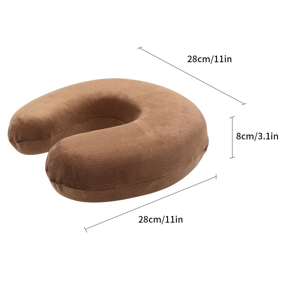 Travel U-Shaped Memory Foam Neck Pillow – Neck & Body Support