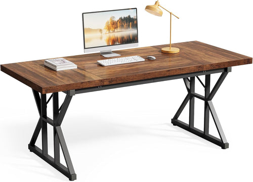 70.8" Wooden Executive Office Desk – Modern Work Desk with Spacious