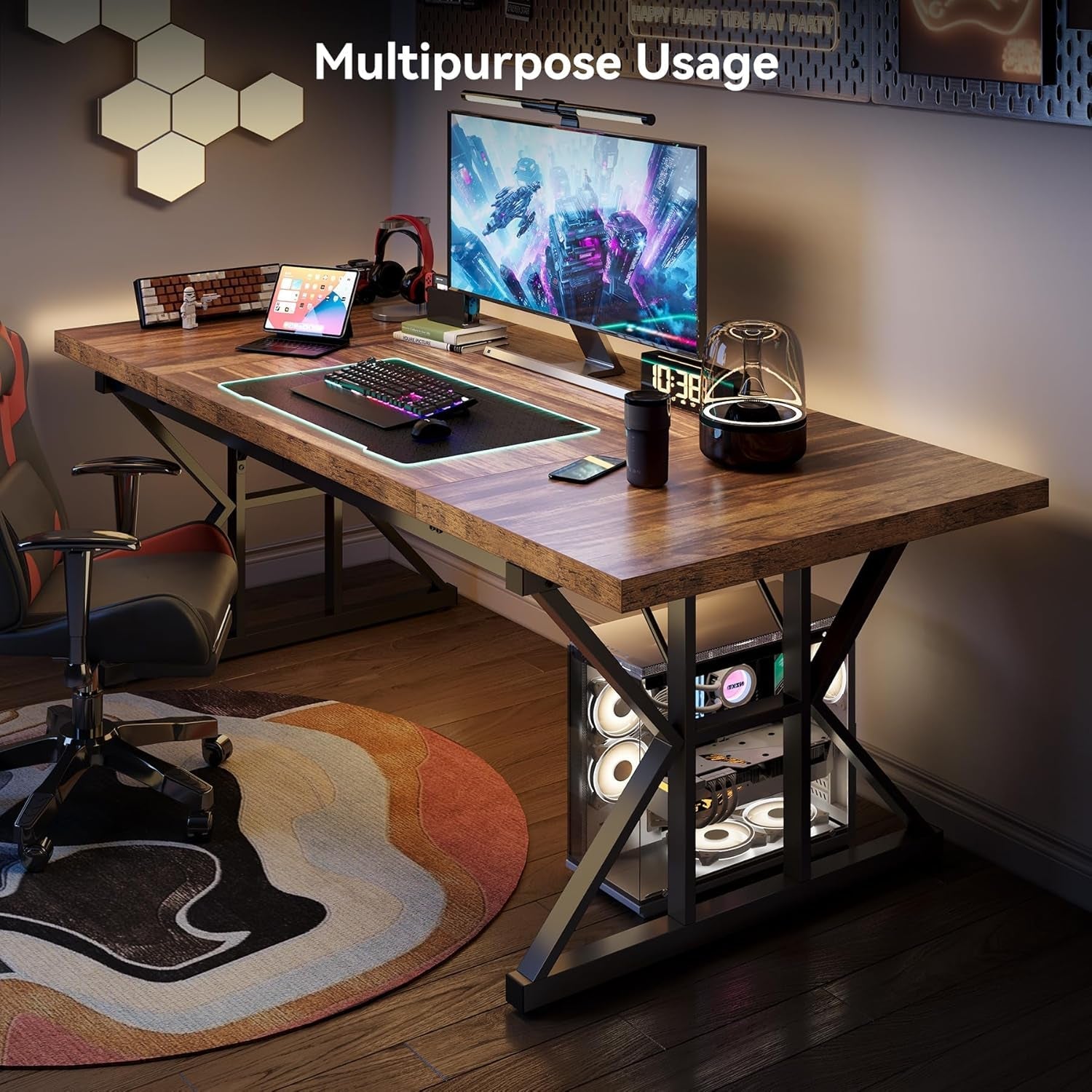 70.8" Wooden Executive Office Desk – Modern Work Desk with Spacious