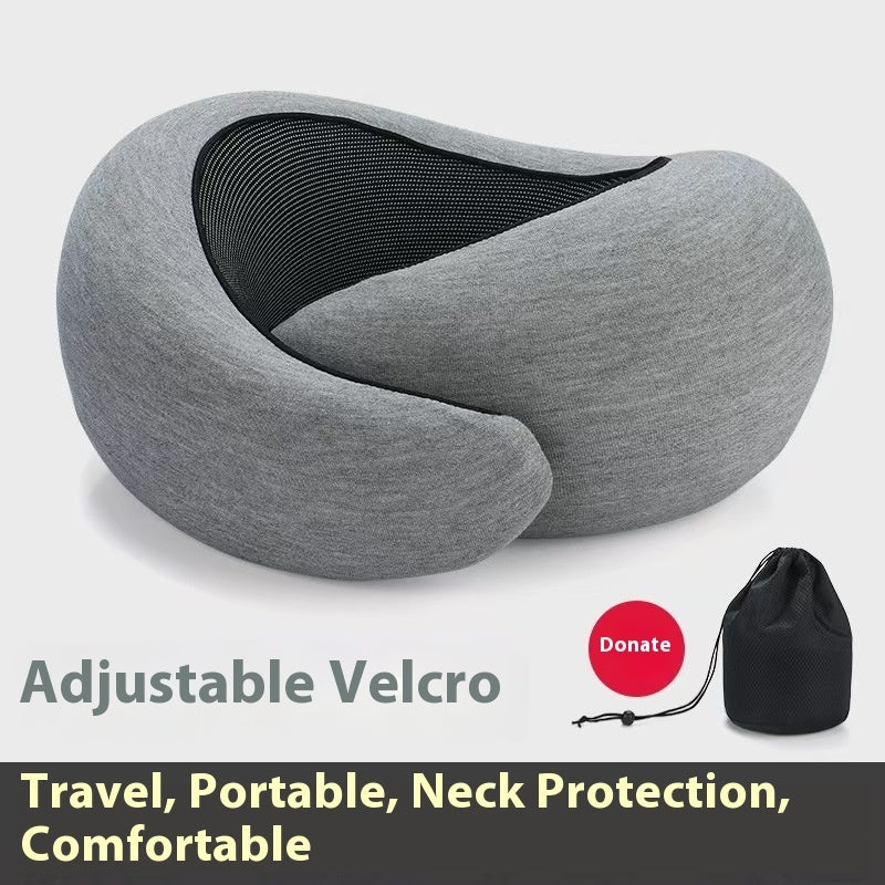 Soft Memory Foam Travel Neck Pillow U Shape Adjustable Support