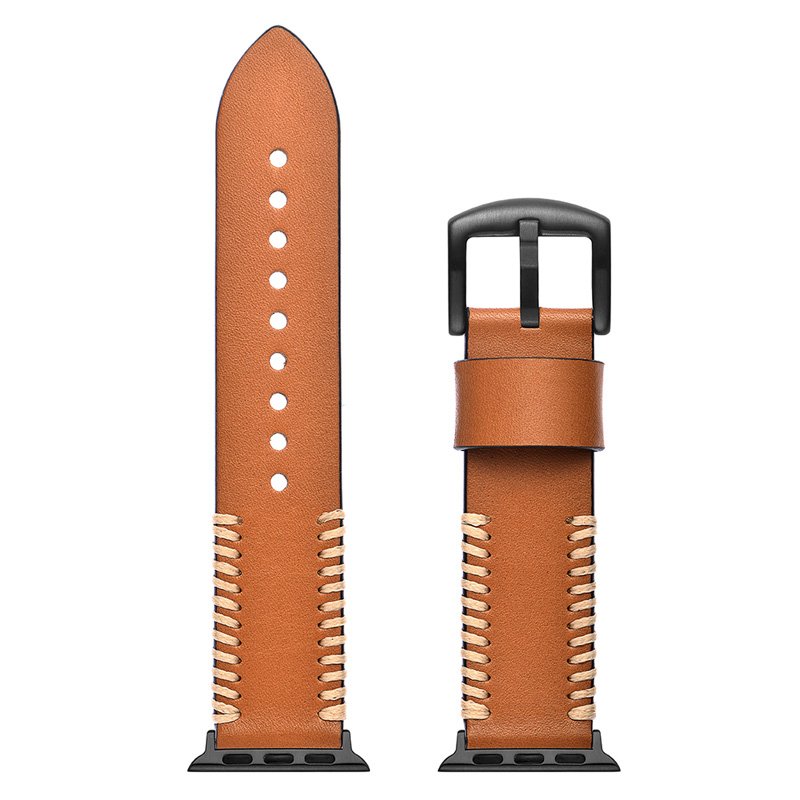 Genuine Leather Apple Watch Band – Hand-Stitched Replacement Strap