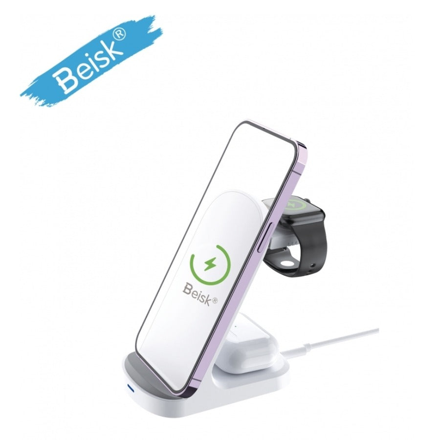 3-in-1 Wireless Charger, Fast Charging Station for iPhone