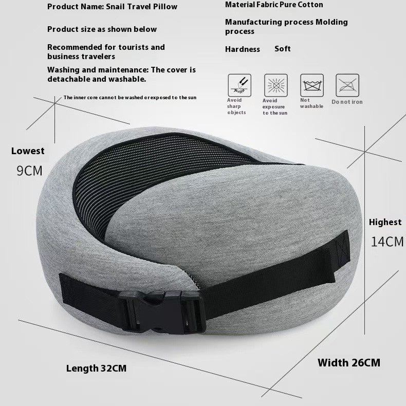 Soft Memory Foam Travel Neck Pillow U Shape Adjustable Support