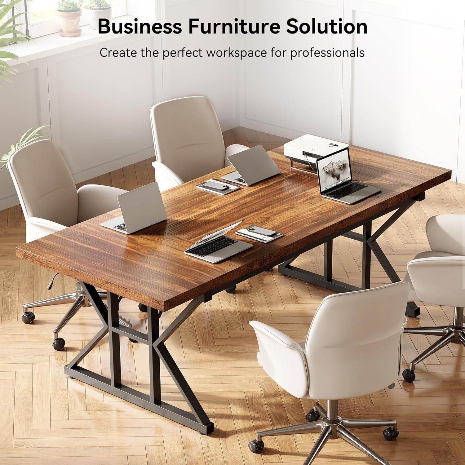 70.8" Wooden Executive Office Desk – Modern Work Desk with Spacious