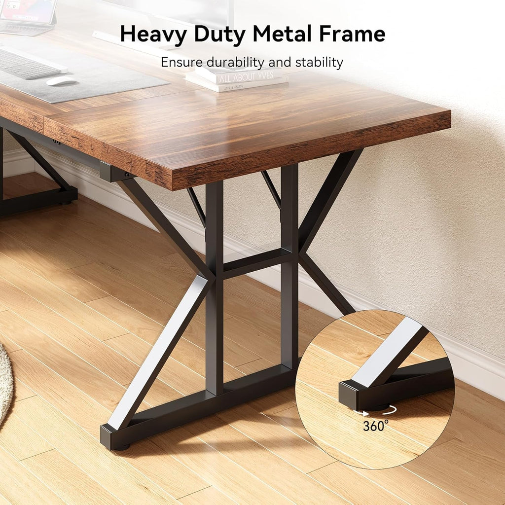 70.8" Wooden Executive Office Desk – Modern Work Desk with Spacious