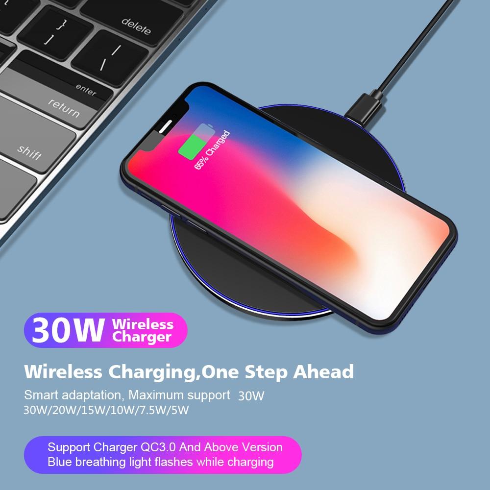 Dragon W9 30W Wireless Charging Pad – Ultra-Thin Fast ChargerDragon W9 30W Wireless Charging Pad