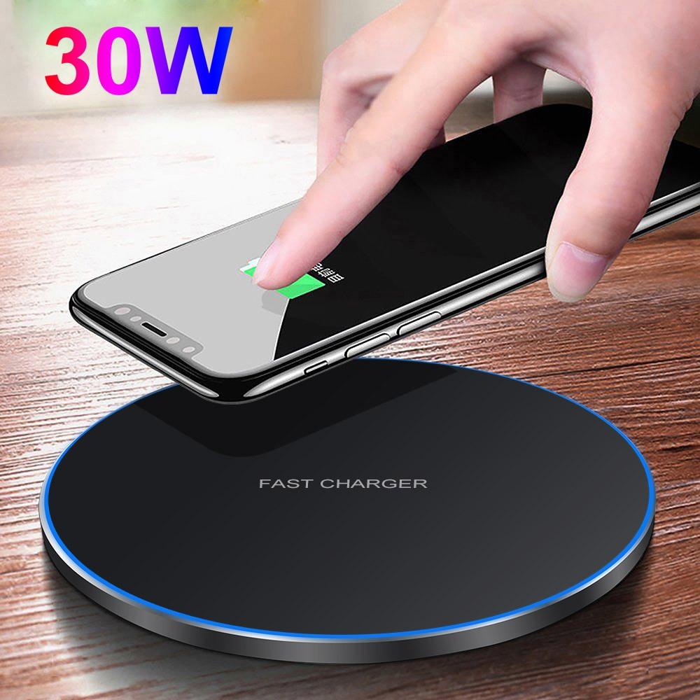 Dragon W9 30W ultra-thin wireless charging pad – top view fast charger
