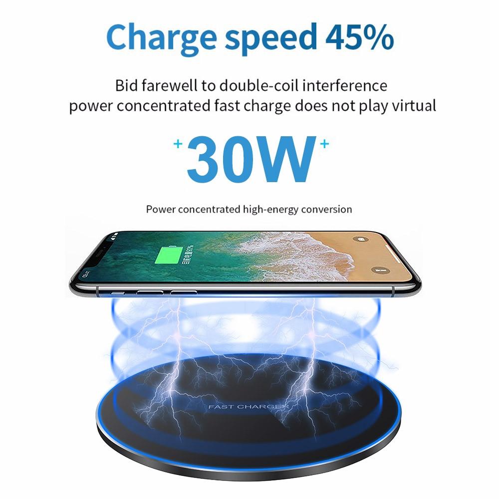 Dragon W9 30W Wireless Charging Pad – Ultra-Thin Fast ChargerDragon W9 30W Wireless Charging Pad